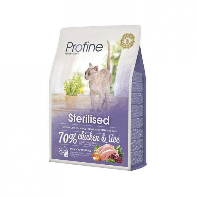 Profine (Professional Ainu) of Cat Sterilised - A dry full-fledged feed with chicken for the sterilized cats and cats