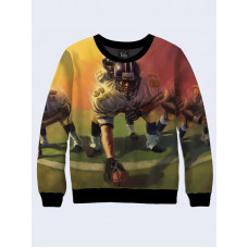 Mens 3D-print sweatshirt - American football. Long sleeve. Made in Ukraine.