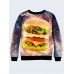  Mens 3D-print sweatshirt - Cosmic hamburger. Long sleeve. Made in Ukraine.