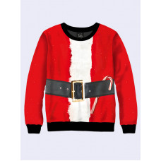 Mens 3D-print sweatshirt - Santa costume. Long sleeve. Made in Ukraine.