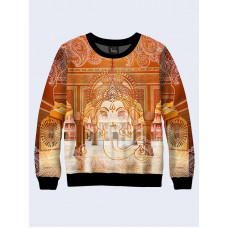 Mens 3D-print sweatshirt - Culture of India. Long sleeve. Made in Ukraine.