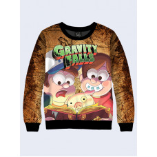 Mens 3D-print sweatshirt - Series Gravity Falls. Long sleeve. Made in Ukraine.