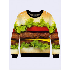 Mens 3D-print sweatshirt - Cheeseburger. Made in Ukraine.