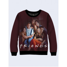 Mens 3D-print sweatshirt - Sitcom Friends. Long sleeve. Made in Ukraine.