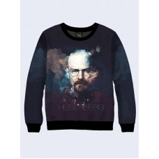 Mens 3D-print sweatshirt - Walter White. Long sleeve. Made in Ukraine.