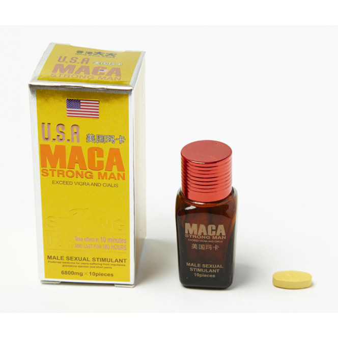 Maca USA Strong Man - 10 tab. 6800 mg - a preparation for the strongest potency action after 10 min