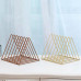 Nordic triangle simple wrought iron desktop storage rack shelf file magazine Bookend office rack Stationery Organizer Holder