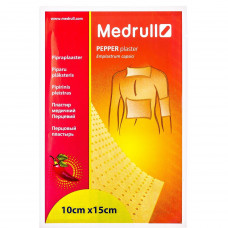 The plaster medical Medrull the Pepper size is 10 cm x 15 cm 1 pieces