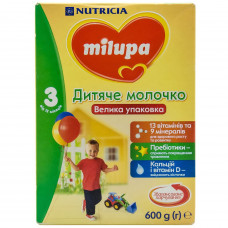 Mix milk children's Nutrition Milupa (Milupa) 3 Children's milk of 12 months 600 g