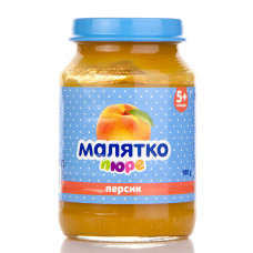 Children's fruit puree of Malyatko with a peach of 180 g