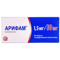 Arifam of the tab. 1.5mg/10mg No. 30