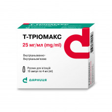 T-triomaks (tiotriazolin) solution for infection. 25mg/ml amp. 4 ml No. 10