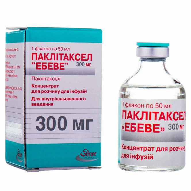 Paklitaksel Ebeve konts. for solution for inf. 6mg/ml fl. 50 ml (300 mg) No. 1