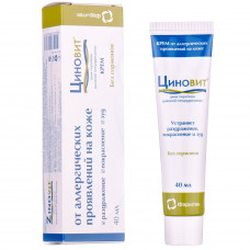 Cream for a face and body of Tsinovit from allergic manifestations on skin of a tube of 40 ml