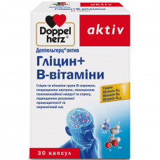 Capsules for improvement of mood Doppelgerts Aktiv Glycine + V-vitamins 3 blisters on 10 pieces