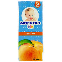 Juice fruit children's Malyatko Persikovy with pulp of 200 ml