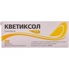 Kvetiksol of the tab. of p/o of 25 mg No. 30