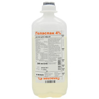 Gelaspan of 4% solution for inf. fl. plastic 500 ml No. 10