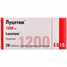 Lutsetam of the tab. of p/o of 1200 mg No. 20