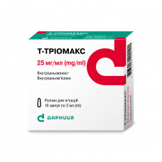 T-triomaks (tiotriazolin) solution for infection. 25mg/ml amp. 2 ml No. 10