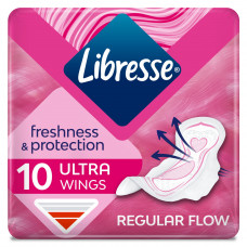 Прокладки гигиенические женские LIBRESSE (Либресс) Ultra Thin Normal (Ультра син нормал) Fresh Protect (Фреш протект) 10 шт