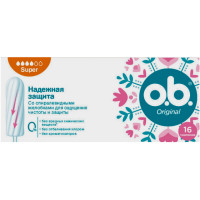 Tampons hygienic female O.B. (Ob) Original Super (Oridzhinal Super) of 16 pieces