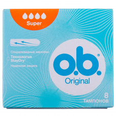 Tampons hygienic female O.B. (Ob) Original Super (Oridzhinal Super) of 8 pieces