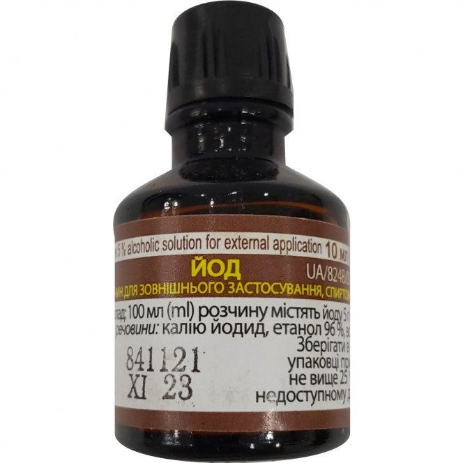 Iodine solution alcohol. 5% fl. 10 ml