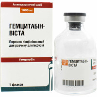 Gemtsitabin-Vista time. liof. for solution for inf. 1000 mg fl. No. 1