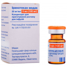 Irinotekan Medak konts. for solution for inf. 20mg/ml fl. 5 ml (100 mg) No. 1