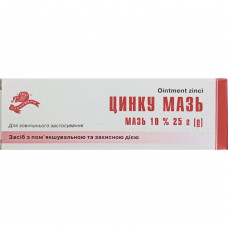 Zinc oxide ointment of 10% of a tube of 25 g