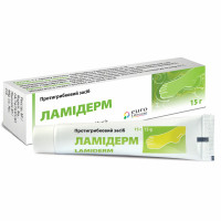 Lamiderm cream of 10 mg/g of a tube of 15 g