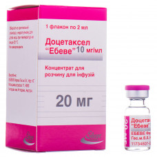 Dotsetaksel Ebeve konts. for solution for inf. 10mg/ml fl. 2 ml (20 mg) No. 1 ***