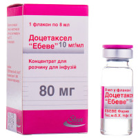 Dotsetaksel Ebeve konts. for solution for inf. 10mg/ml fl. 8 ml (80 mg) No. 1 ***