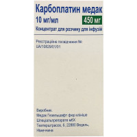 Karboplatin Medak konts. for solution for inf. 450 mg fl. 45 ml No. 1 ***