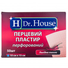 Пластырь Dr. House (Доктор Хаус) перцовый перфорированный размер 10 см x 15 см 1 шт