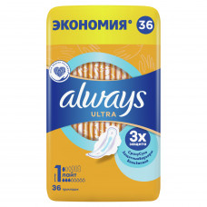 Прокладки гигиенические женские ALWAYS (Олвейс) Ultra Light (Ультра лайт) с ароматом 36 шт