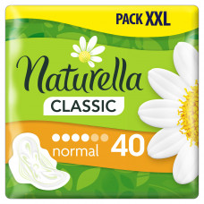 Sanitary pads female NATURELLA Classic Camomile Normal Quatro (The classic normat) with wings of 40 pieces