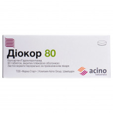 Diokor of the tab. of p/o 80mg/12.5mg No. 90