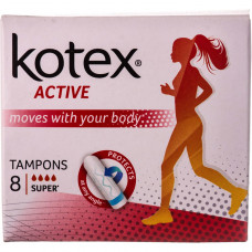 Tampons female KOTEX Active Super (Asset Super) hygienic 8 pieces