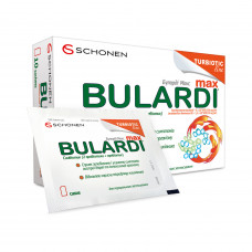 Powder for regulation of Bulardi Max intestinal microflora for intake of a sachet of 10 pieces