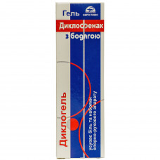 Joint gel against pain and hypostases Diklogel diclofenac with a fresh-water sponge of a tube of 75 ml