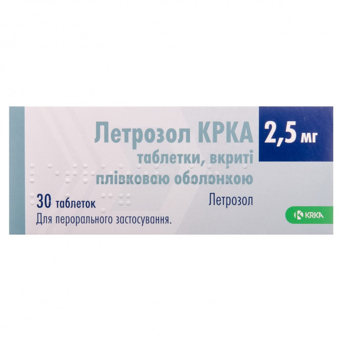 Letrozole of KRK of the tab. p / captivity. obol. 2.5 mg No. 30