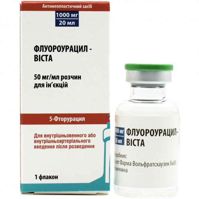 Fluorouratsil-Vista solution for infection. 50mg/ml fl. 20 ml (1000 mg) No. 1 ***