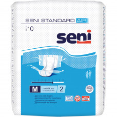 Diapers for adult SENI of Standard AIR Medium (the Standard Eyre Medium) M/2 size are 10 pieces