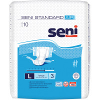 Diapers for adult SENI of Standard AIR Large (Lardzh Eyre Standard) L/3 size are 10 pieces