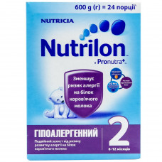 Mix dry children's Nutrition of NUTRILON of Hypoallergenic 2 from 6 to 12 months 600 g