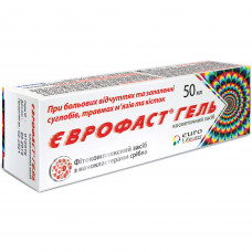 Gel for joints of Eurofast against pain and inflammation of a tube of 50 ml