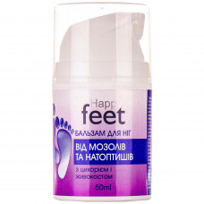 Balm for legs of HAPPY FEET (Heppi Foote) From callosities both natoptyshy with chicory and zhivokosty 50 ml