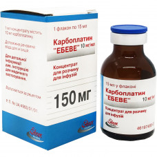 Karboplatin Ebeve konts. for solution for inf. 10mg/ml fl. 15 ml (150 mg) No. 1 ***